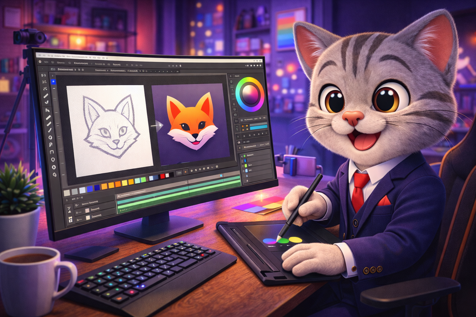 gato garabato diseño grafico puerto vallarta