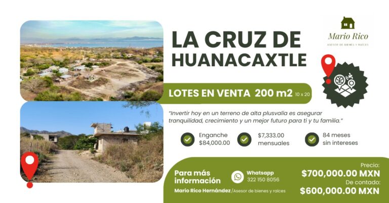 Terrenos en venta en La Cruz de Huanacaxtle