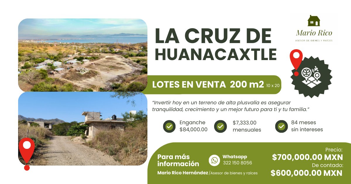 Terrenos en venta en La Cruz de Huanacaxtle
